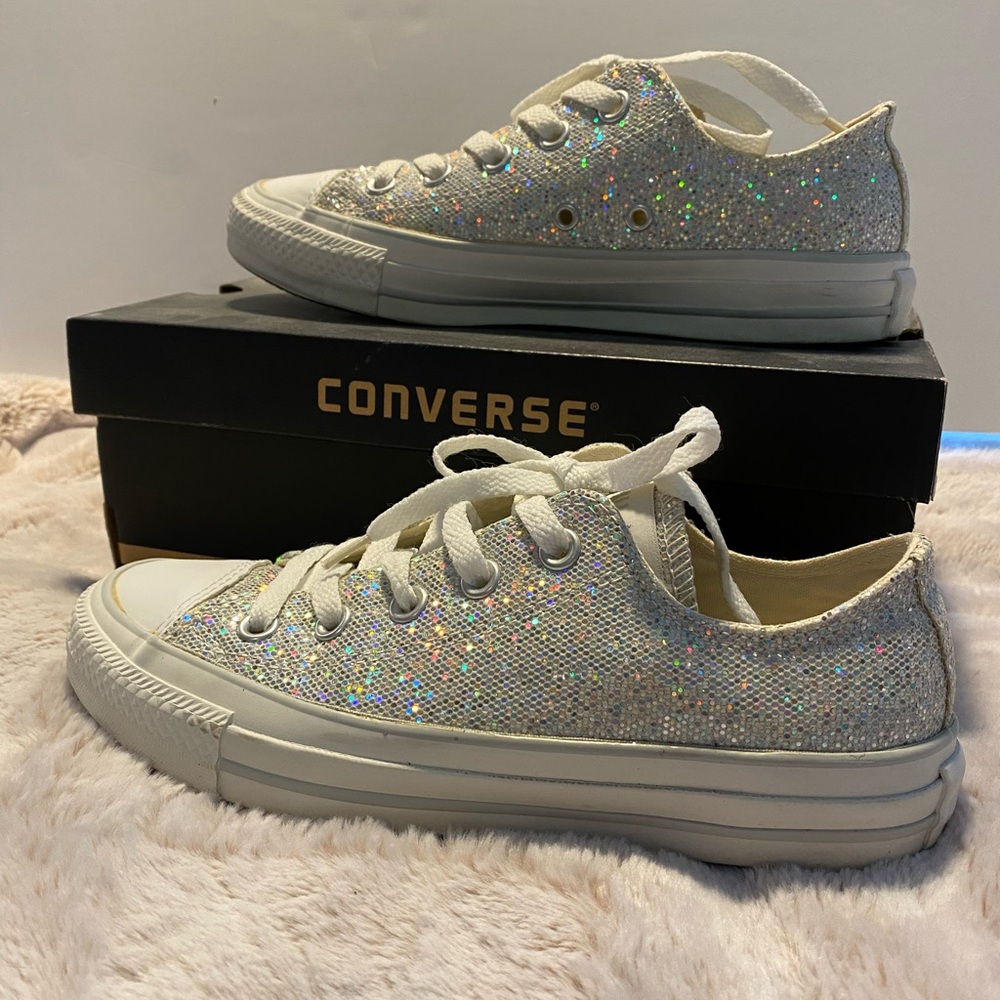 Converse Women’s Glitter Sneakers - Silver